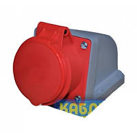 125 Силова розетка 3P+PE+N 32А IP44 G-SLEE-225k, для 380 В GISELT стаціонарна, роз'єм