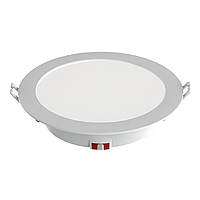 Вбудований точковий LED світильник 9W круглий Ø120 мм 4100K 720Lm 220V білого кольору Lebron L-DL-R