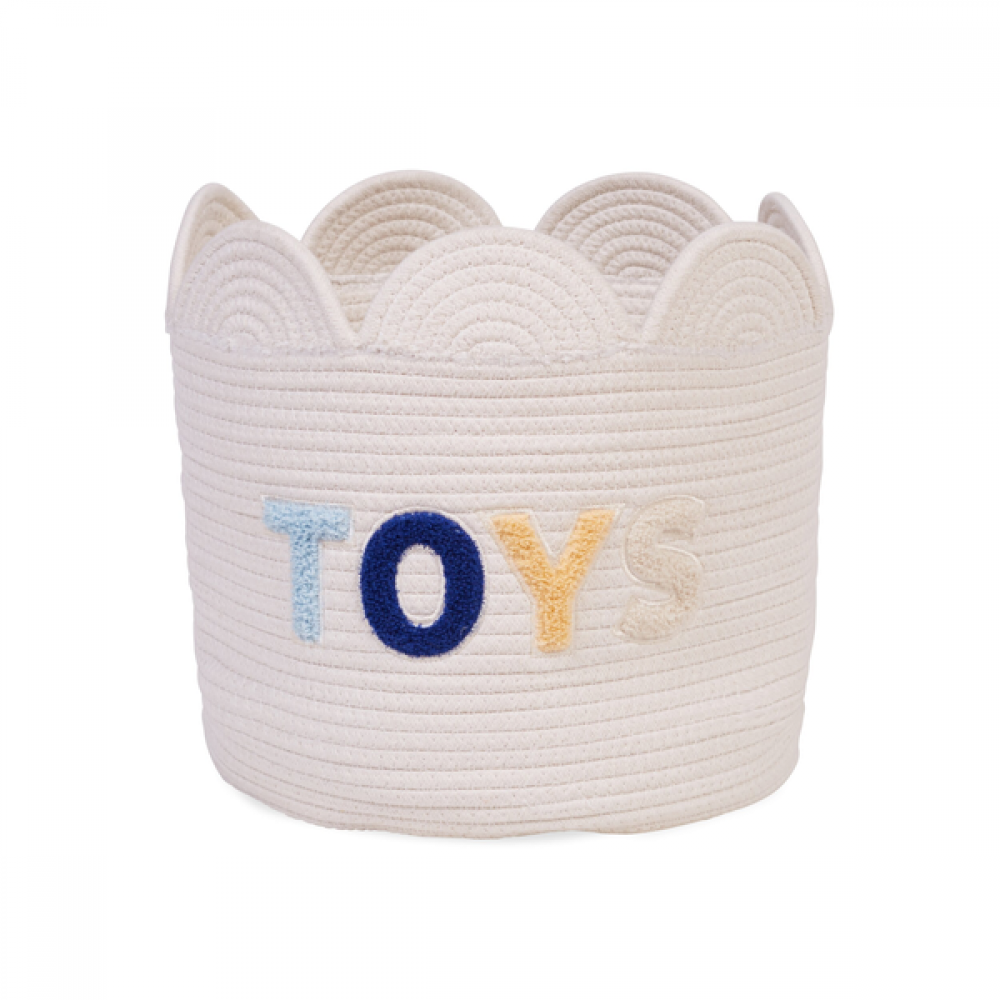 Корзина для іграшок Childhome Flower 30x30x30 см білий, фото 1