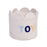 Корзина для іграшок Childhome Flower 30x30x30 см білий, фото 5