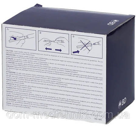 Голка з кріпленням Luer-Lock для мезотерапії | карбокситерапії BD Microlance 27G 1/2" (0,4 x 13 mm), 100 шт., фото 4