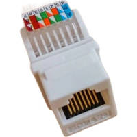 Модуль Keystone RJ45 UTP кат. 5е, Slim, (зрощувач) безінструментальний Kingda (KD-KJ2047UC5E)