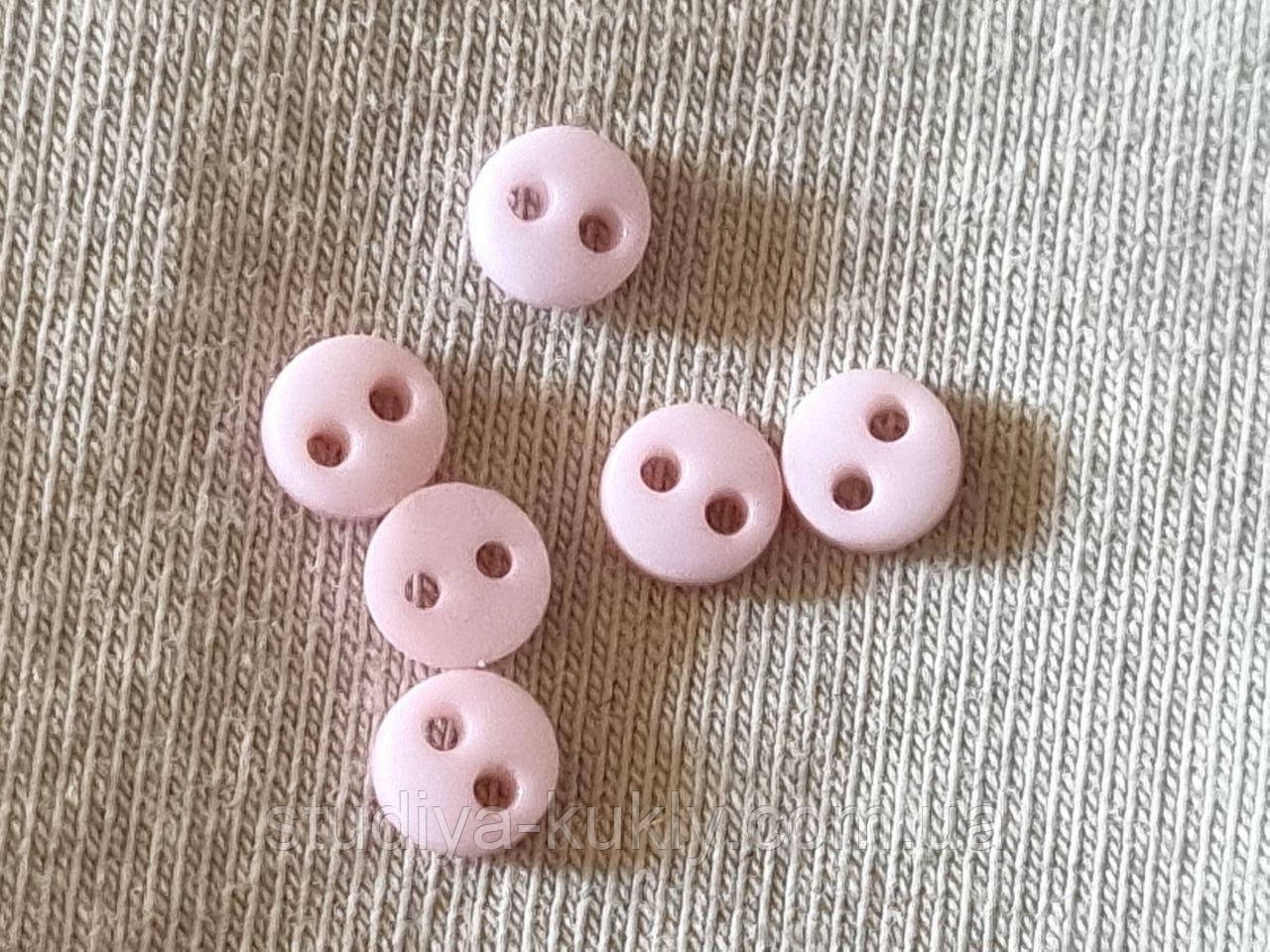 Гудзики для ляльок мікро, 4 мм, № 4.35/1 відтінок рожевого, матові, фото 1