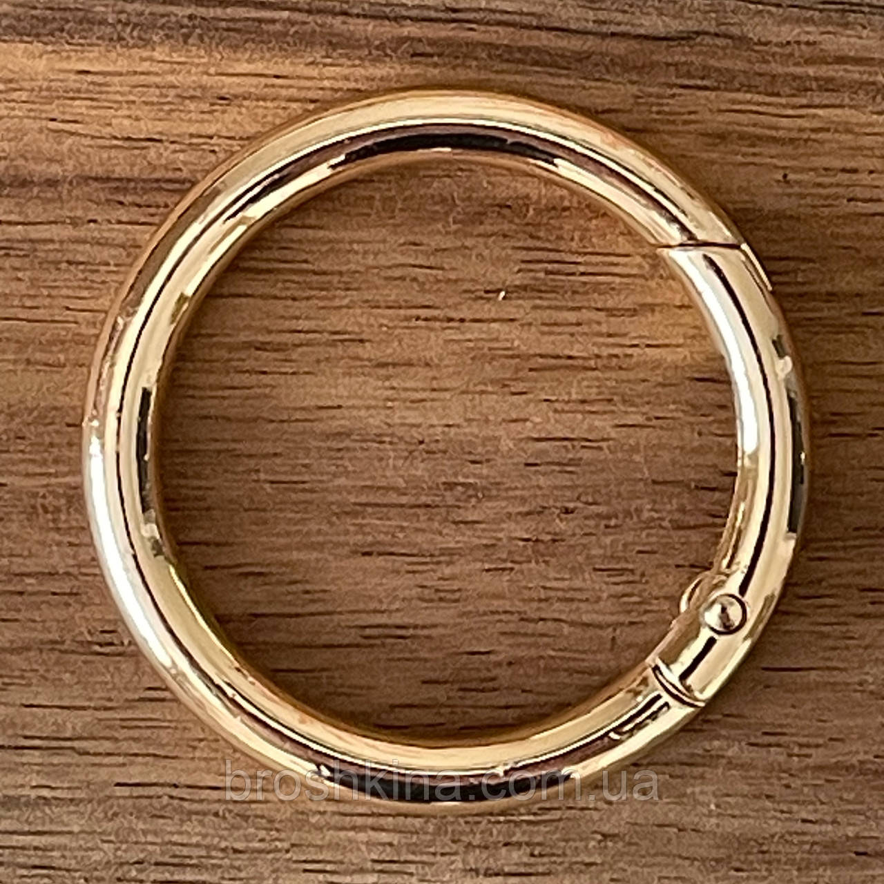 Карабін кільце для сумки Ø всередині 25*4 мм ЗОЛОТО, фото 1