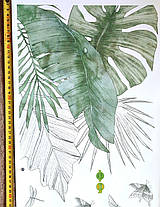 Вінілові наклейки Великі зелене листя папороті (лист 60 х 90 см) Б79-12, фото 4