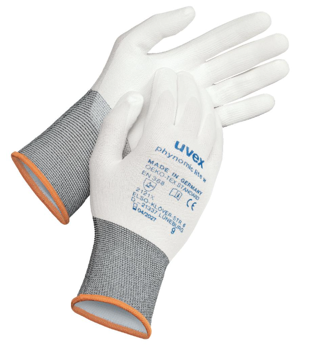 Рукавички захисні Uvex Phynomic Lite з акваполімерним покриттям розмір 9 Білі, фото 1