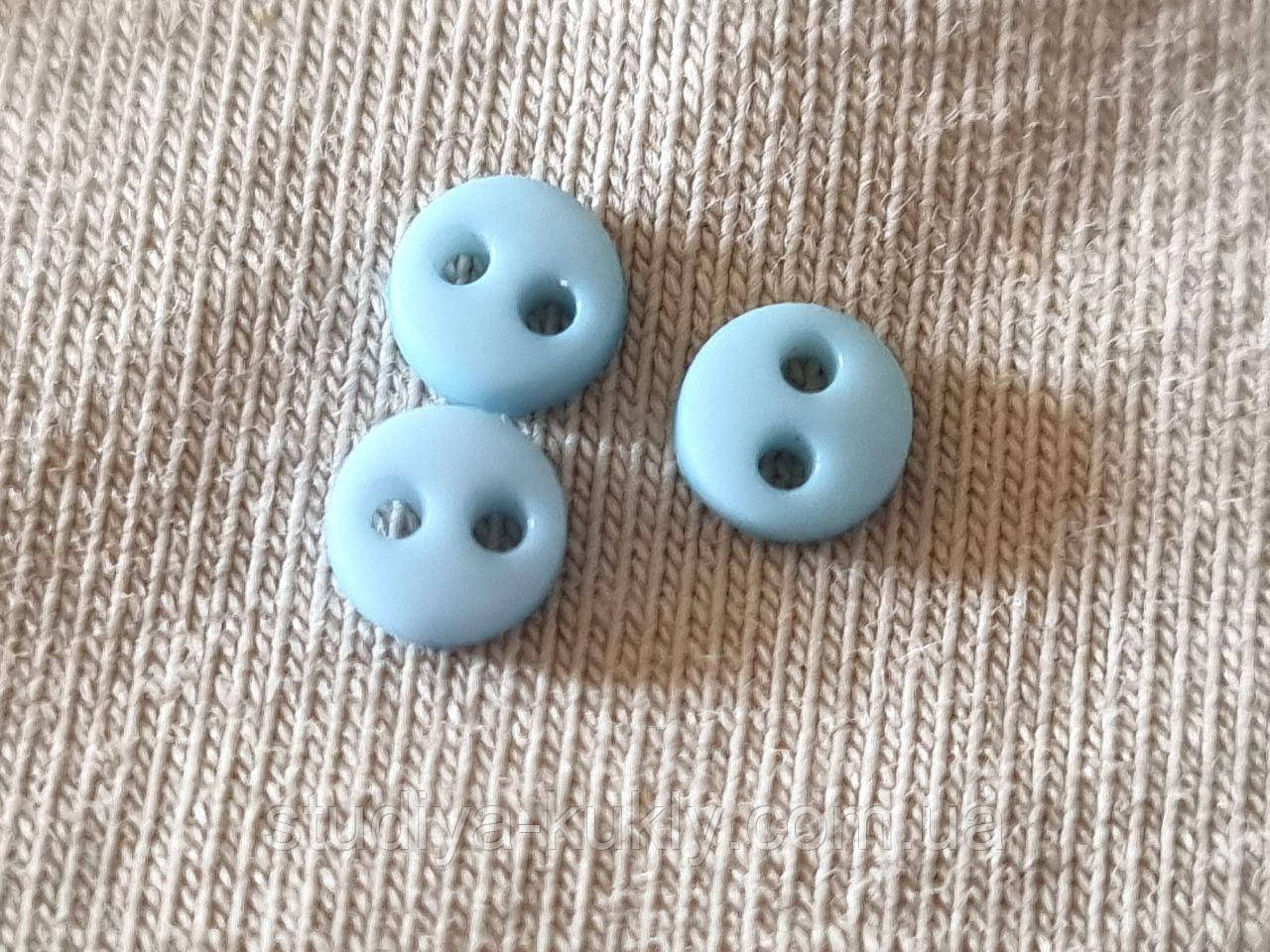 Гудзики для ляльок мікро, 4 мм, № 4.24/1 відтінок блакитного, матові, фото 1