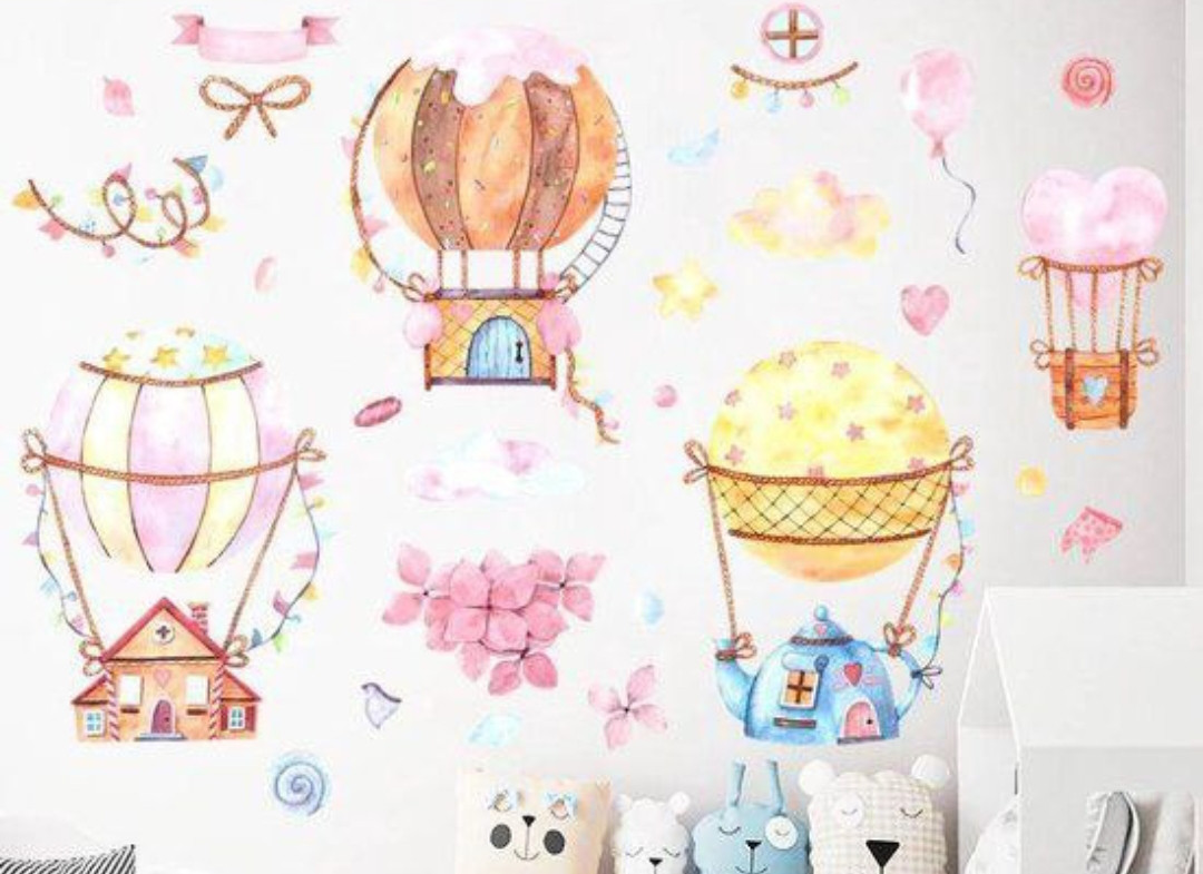 Декоративні наклейки BRUP 4 повітряних кулі (лист 60 х 90 см) Б156-37