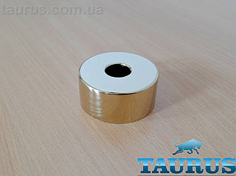 Високий золотий круглий фланець ThermoPulse Gold розмір D67 мм / висота 30 мм, під внутрішній розмір 1/2" (20мм). Латунь