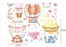 Декоративні наклейки BRUP 4 повітряних кулі (лист 60 х 90 см) Б156-37, фото 3