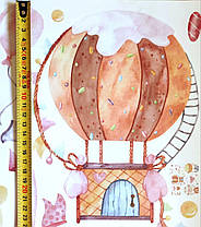 Декоративні наклейки BRUP 4 повітряних кулі (лист 60 х 90 см) Б156-37, фото 4