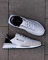 Сірі чоловічі текстильні кросівкиLacoste Elite Active Grey Black  Демісезонні кросівки Лакоста