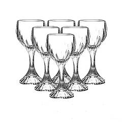 Келихи з товстого скла набір для вина з 6 штук по 157 мл HP550