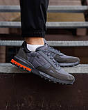 Сірі чоловічі текстильні кросівки Lacoste Elite Active Grey Orange  Демісезонні кросівки Лакоста, фото 4