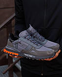 Сірі чоловічі текстильні кросівки Lacoste Elite Active Grey Orange  Демісезонні кросівки Лакоста, фото 6