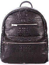 Рюкзак из кожы POOLPARTY mini-bckpck-leather-croco-black 6 л