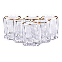 Набір із шести склянок об'ємом 300 мл для лимонаду, соку та коктейлів HP-16-16