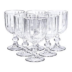 Набір келихів для вина 6 штук 400 мл скляні подарункові келихи на ніжці HP-YH-66