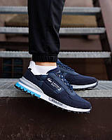 Сині чоловічі текстильні кросівки Lacoste Elite Active Blue White  Демісезонні кросівки Лакоста