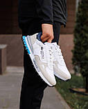 Бежеві чоловічі текстильні кросівки Lacoste Elite Active White Beige Blue  Демісезонні кросівки Лакоста, фото 7