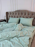 Комплект постільної білизни Конопляна тканина М'ята Євро розмір 200х220 см, фото 2