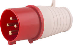 Силова вилка 3Р+РЕ 32А, ССІ-024 GISELT, для 380 В G-SLEE-024, переносна