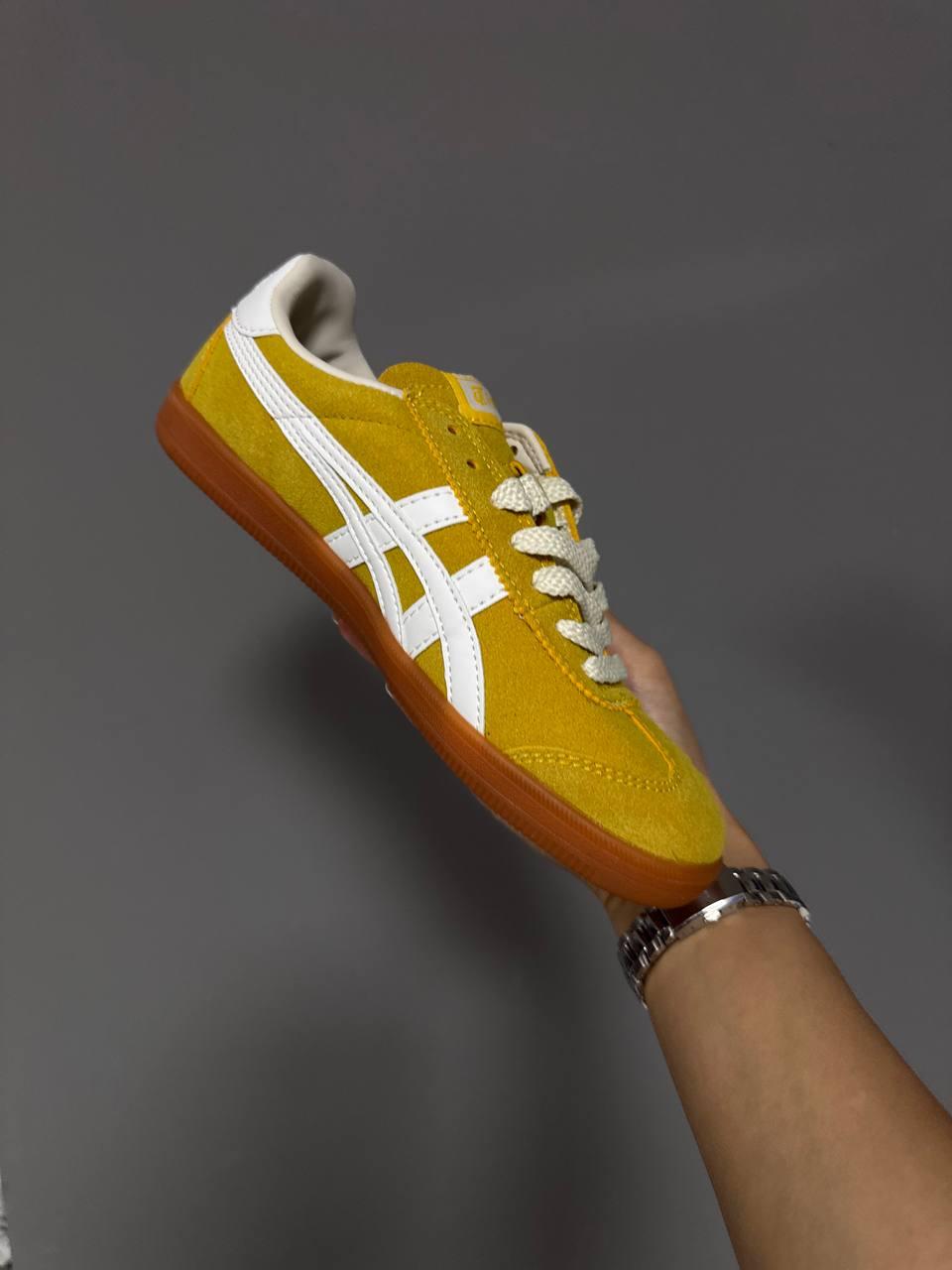 Жовті замшеві жіночі кросівки ASICS ONITSUKA TIGER MUSTARD / YELLOW Демісезонні кеди Асікс Тайгер купити, фото 1