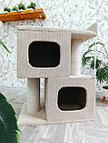 Будиночок кігтеточка з лежанкою для двох, трьох кішок 65 * 35 см, фото 3