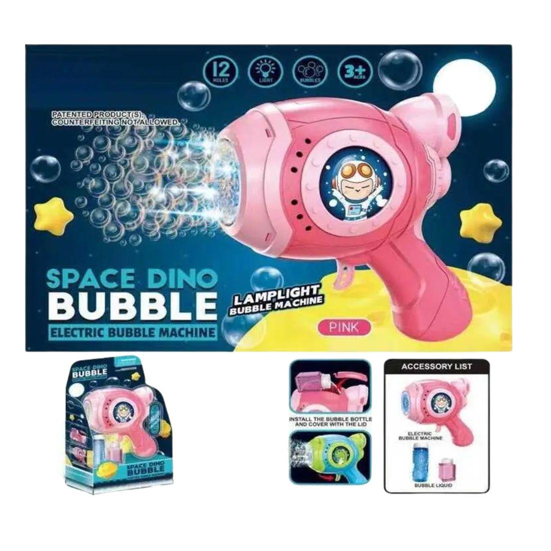 1292 КВ Пістолет з мильними бульбашками, підсвітка, механічна, 12 отворів, 2 пляшечки з мильним р, фото 1