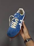 Сині замшеві жіночі кросівки ASICS ONITSUKA TIGER BLUE / WHITE Демісезонні кеди Асікс Тайгер купити, фото 7