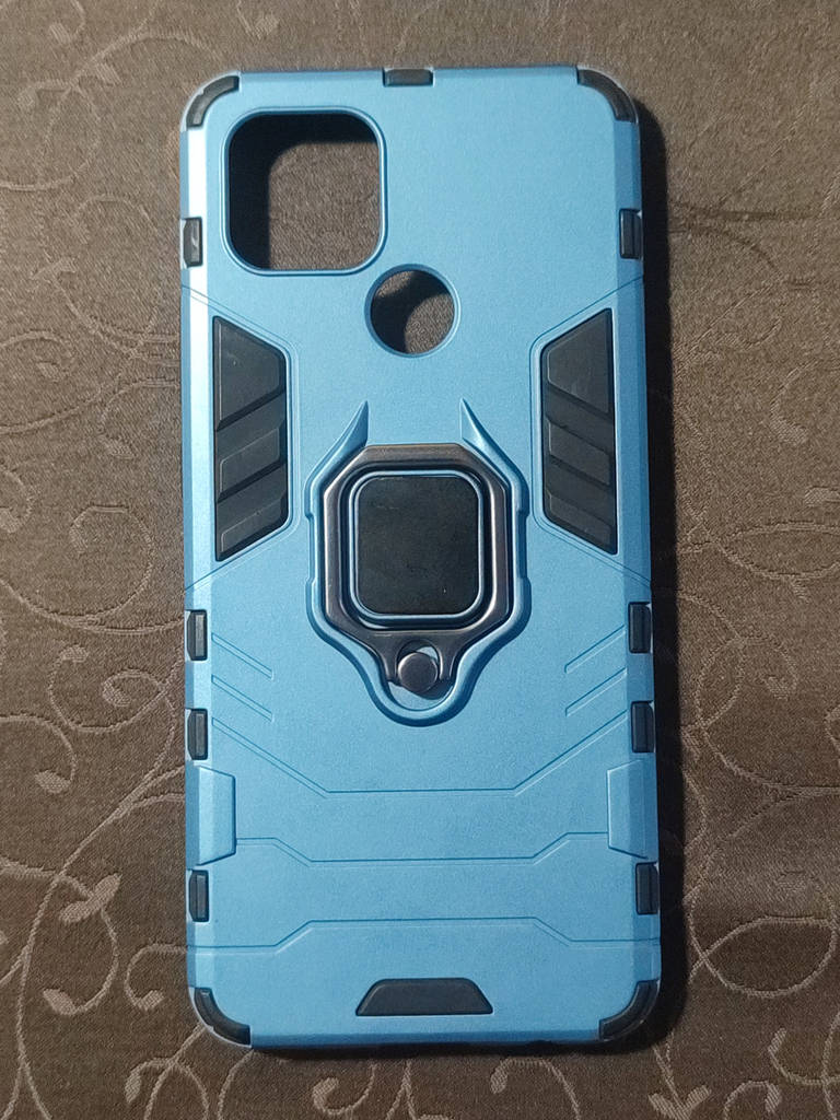 Чохол Fiji Ring для Oppo A15 / A15s броньований бампер з кільцем темно-синій - фото покупців 1