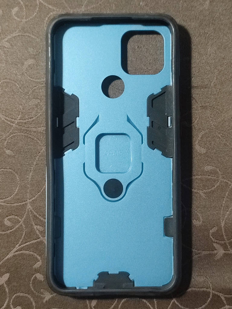 Чохол Fiji Ring для Oppo A15 / A15s броньований бампер з кільцем темно-синій - фото покупців 2