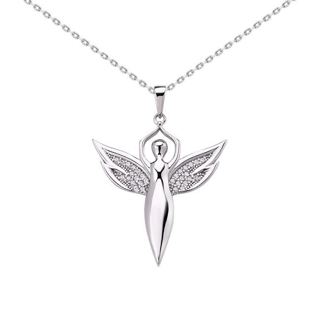 кольє срібне фея з крилами