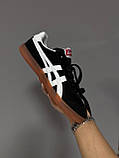 Чорні замшеві жіночі кросівки ASICS ONITSUKA TIGER BLACK / WHITE / GUM Демісезонні кеди Асікс Тайгер, фото 3