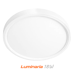 Світильник світлодіодний накладний GLR-18W WHITE Luminaria 5000K 1980Lm 220V IP20 Ø230x23мм 18Вт білий