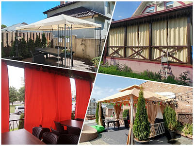 Тенти та штори на тераси, альтанки, перголи, веранди