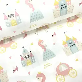 Тканина з принцесами, ляльками