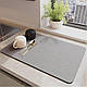 Супер поглинаючий килимок нековзний для сушіння посуду суперабсорбуючий 49*39см Сірий, фото 3