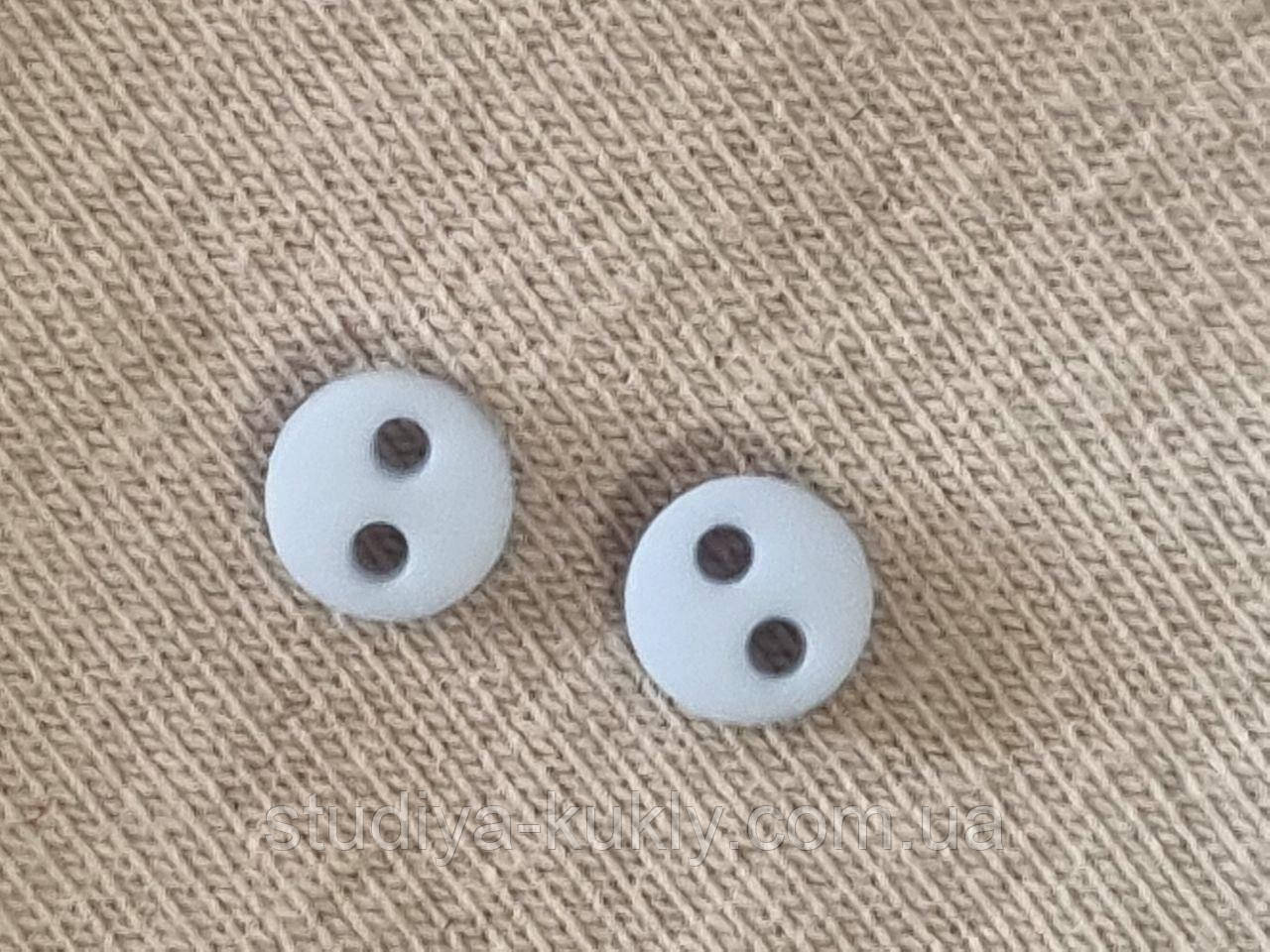 Гудзики для ляльок мікро, 4 мм, № 4.47 відтінок блакитного, матові, фото 1