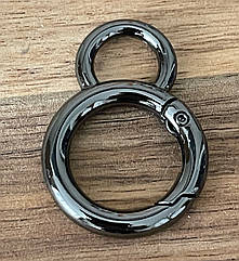Карабін кільце для сумки Ø всередині 20*5 мм ГРАФІТ