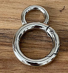 Карабін кільце для сумки Ø всередині 20*5 мм СРІБЛО