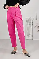 Штани Azuri жіночі джинси котон слоучі S фуксія