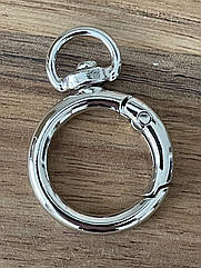 Карабін кільце для сумки Ø всередині 20*3 мм СРІБЛО