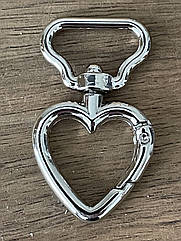 Карабін кільце для сумки Ø всередині 18*3 мм СРІБЛО