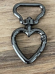 Карабін кільце для сумки Ø всередині 18*3 мм ГРАФІТ