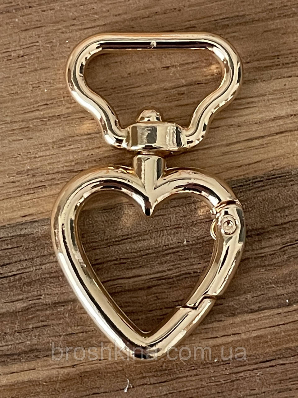 Карабін кільце для сумки Ø всередині 18*3 мм ЗОЛОТО, фото 1