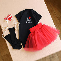 Комплект для дівчинки I love mom and dad