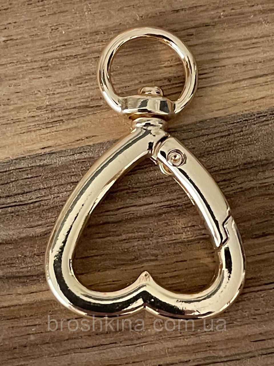 Карабін кільце для сумки Ø всередині 20*4 мм ЗОЛОТО, фото 1