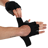 Рукавички для фітнесу та силових тренувань HARD TOUCH BC-4460 Чорний (М-XL), фото 3