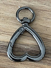 Карабін кільце для сумки Ø всередині 20*4 мм ГРАФІТ